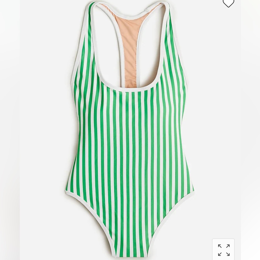 J. Crew Racerback one-piece swimsuit in stripe